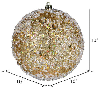 10" Gold Glitter Hail Ball