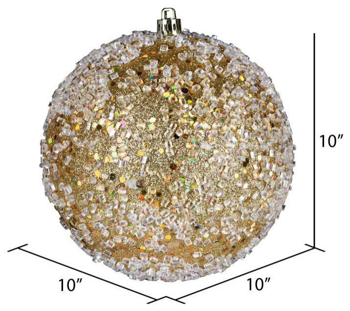 10" Gold Glitter Hail Ball