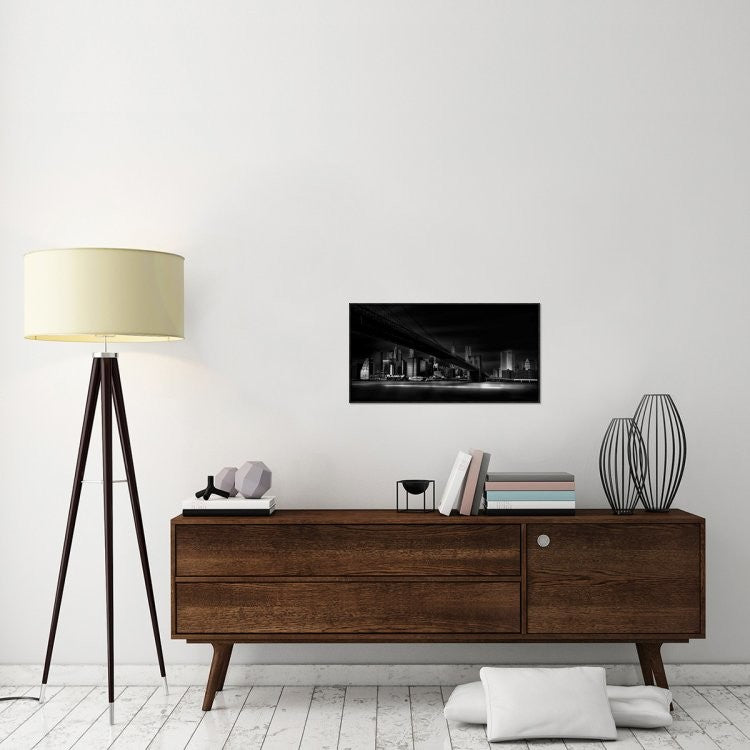 "Gotham City" Framed Canvas Giclee by Peter Futo, 31x16"
