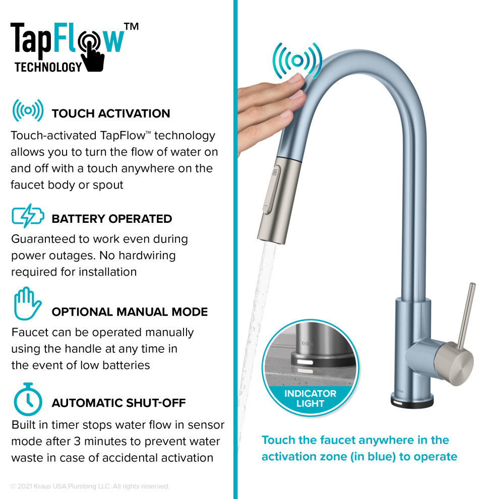 Oletto Pull-Down 1-Hole Kitchen Faucet, Chrome, Model Ktf-3104ch