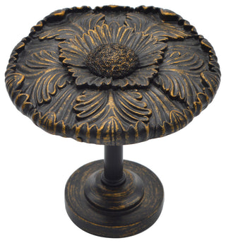 Large Dahlia Medallion Drapery Holdback, Burnt Gold