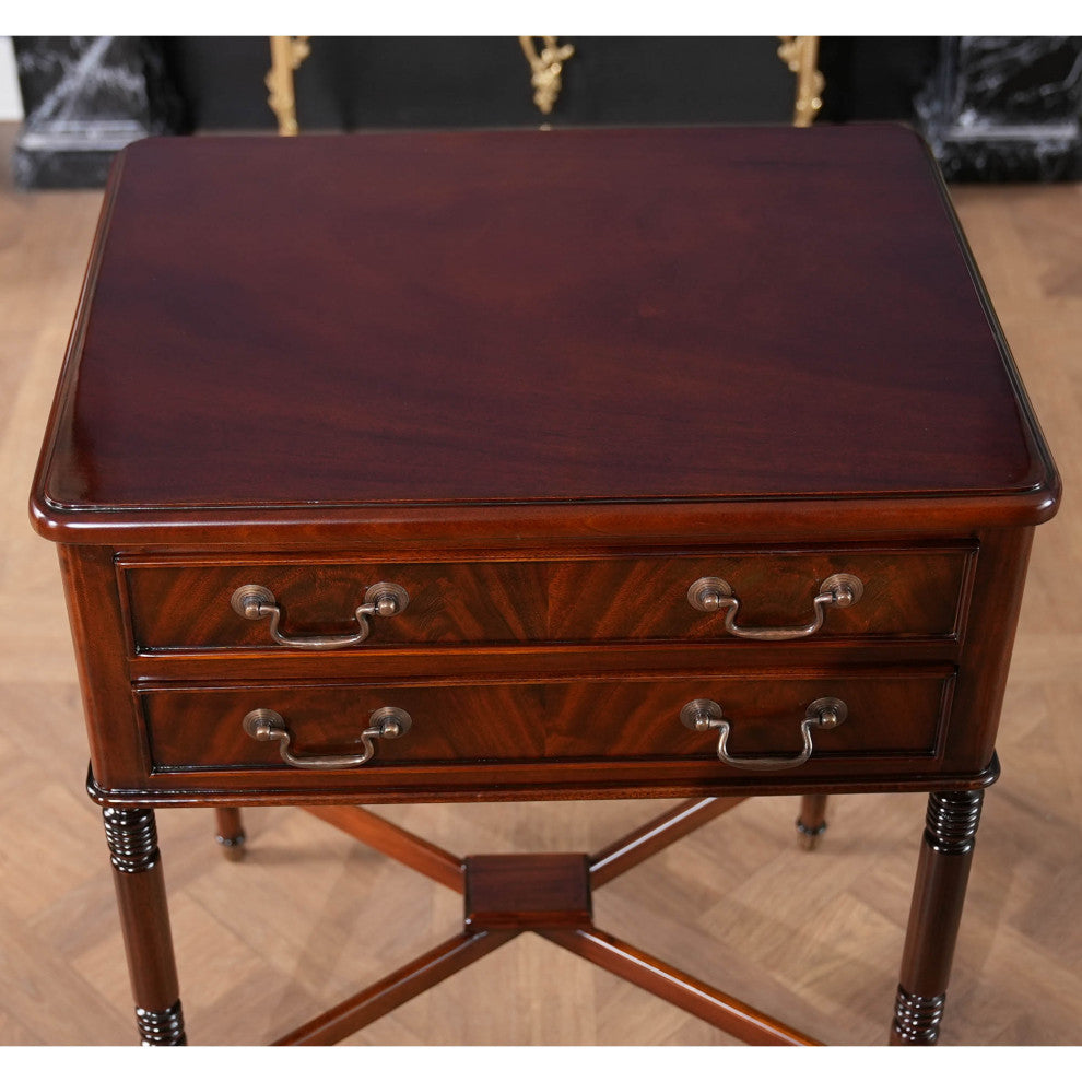 Mahogany Turned Leg Table