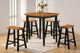 Gaucho 5-Piece Pack Counter Height Set, Oak