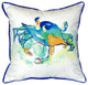 Betsy Drake Orange Crab Small Indoor/Outdoor Pillow 12x12