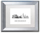 Marlene Watson 'New Brunswick Nj Skyline' Matted Art, Silver Frame, White, 14x11
