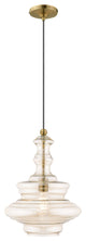 Livex Lighting Antique Brass 1-Light Mini Pendant