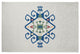 Southwest Medallion Spring Chenille Rug, Dark Cobalt Blue, 4'x6'