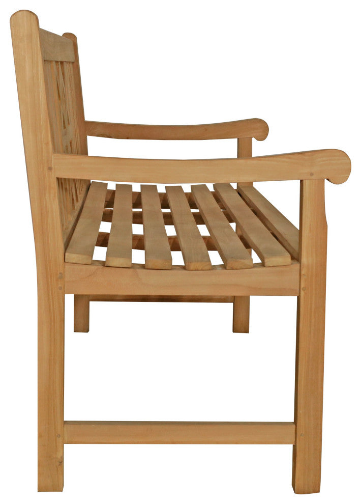 Teak Wood Arizona Outdoor Patio Bench, 5'