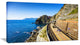 "Train And Railroad Station in Manarola" Landscape Wall Art, 1 Panel, 60"x28"