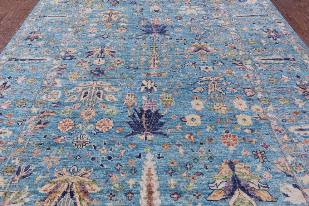Turkish Oushak Hand-Knotted Wool Rug 9' 3" X 12' 5" - Q15595
