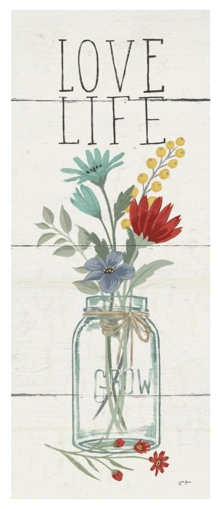"Blooming Thoughts X" Digital Paper Print by Janelle Penner, 14"x32"