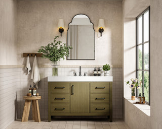 Home Living 48" Single Bathroom Vanity, Chestnut Brown