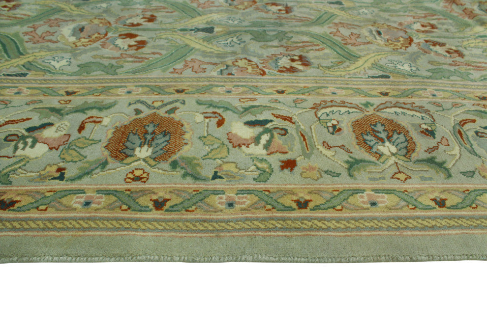 Pak-Persian Charleto Black/Green Rug, 10'1x14'1