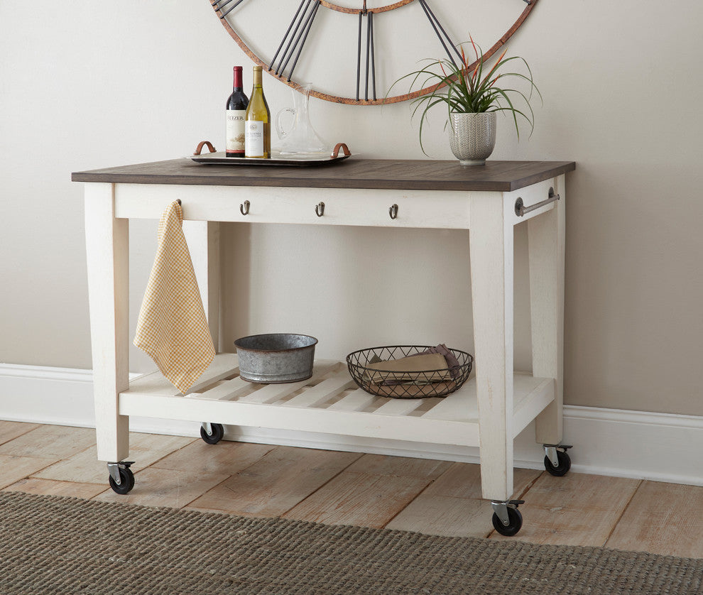 Cayla 2-Tone Kitchen Cart