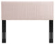 Eloise Channel Tufted Performance Velvet Twin Headboard-Pink