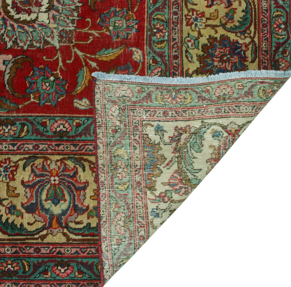 Fine Vintage Distressed Jorman Red Rug