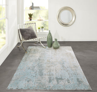 Momeni Genevieve Polyester Area Rug, Light Blue, 1'10"x2'10"