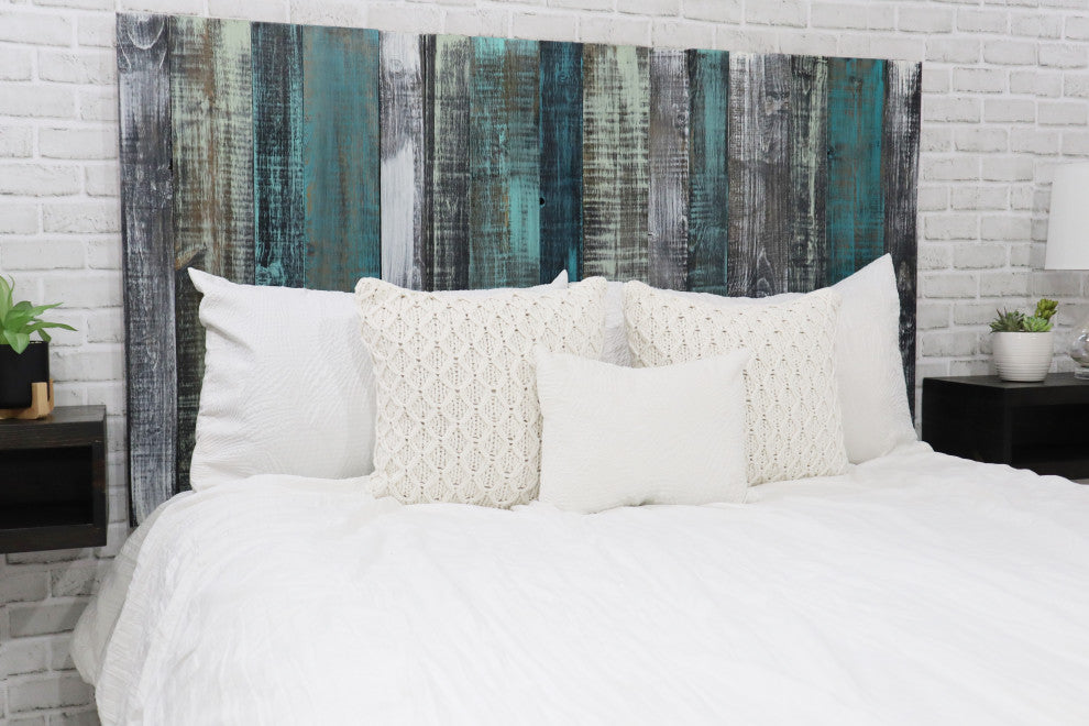Handcrafted Headboard, Leaner Style, Industrial Mix, Full