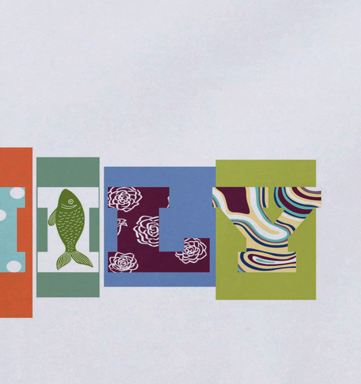 18"x14" Family Fun, Word Print Placemat, Coral, Set of 4