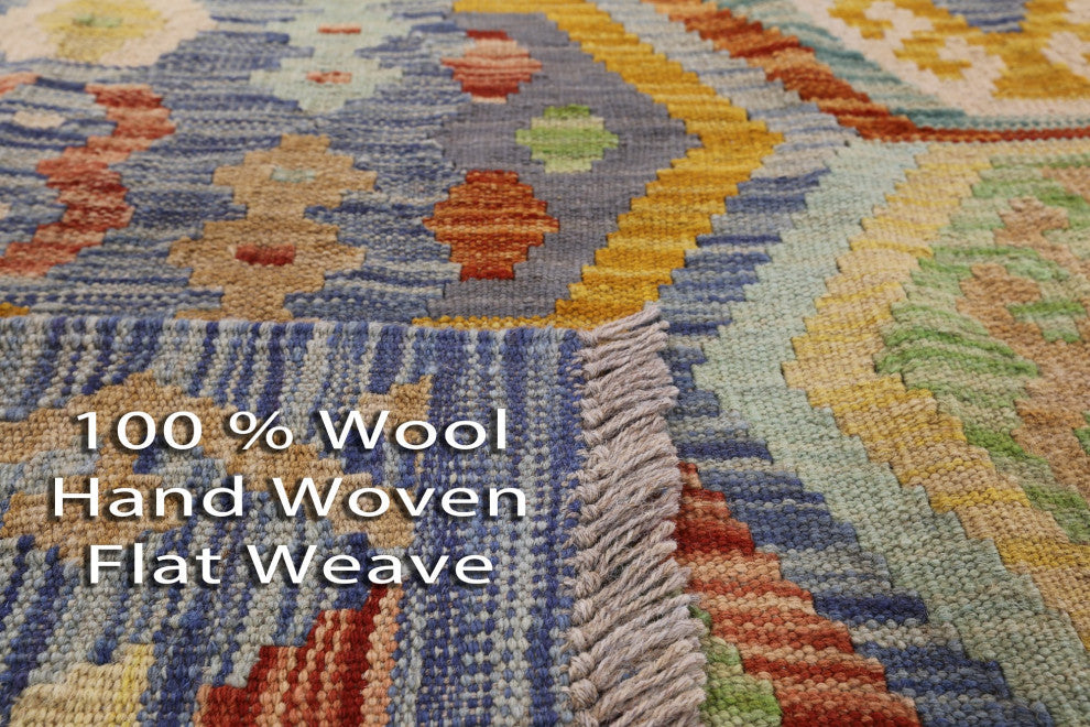 Kilim Flat Weave Reversible Rug 5' 11" X 7' 8" Q8285