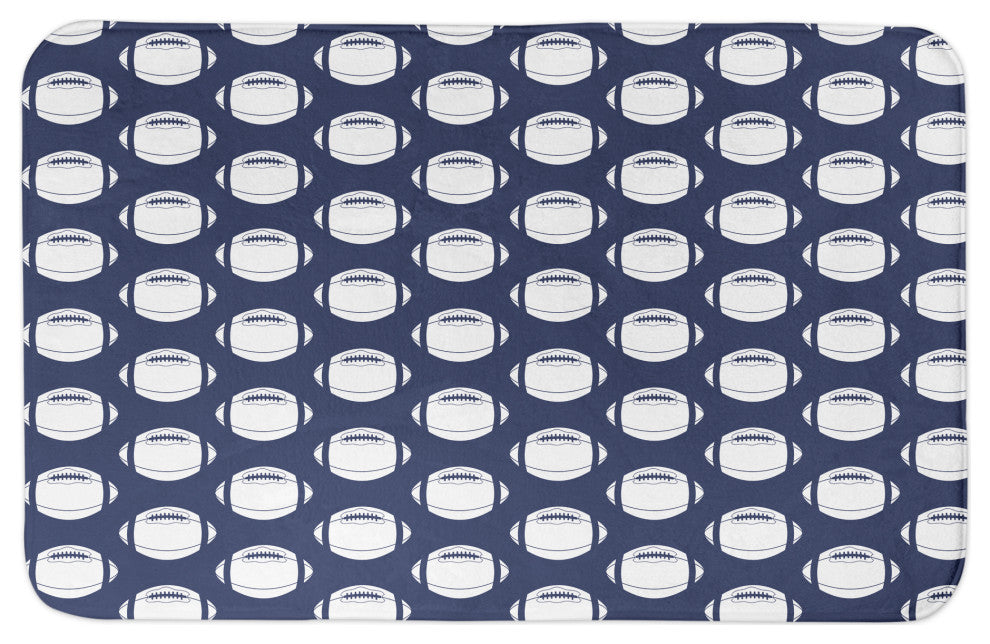 Football Pattern 34x21 Bath Mat
