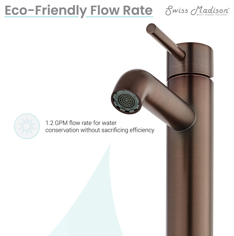 Ivy Single Hole Single Handle High Arc Bathroom Faucet, Oil Rubbed Bronze