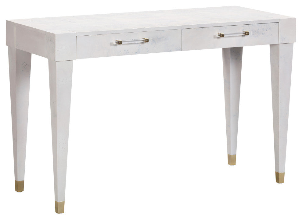 Brandyss Burl Work Desk, White