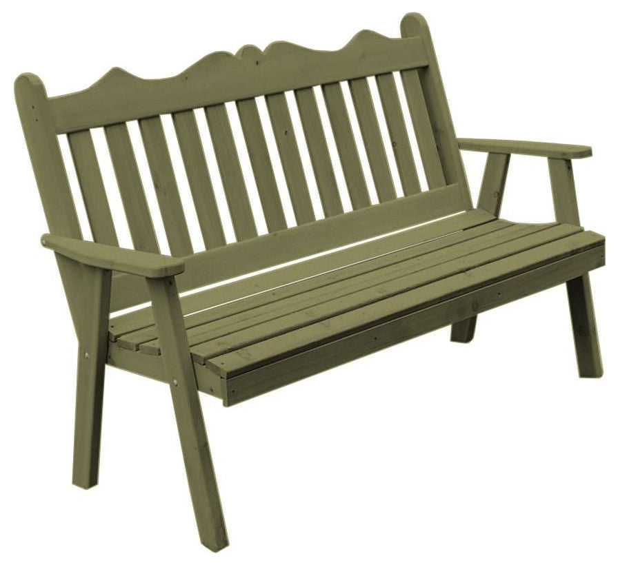 Pine Royal English Garden Bench, Linden Leaf Stain, 6 Foot