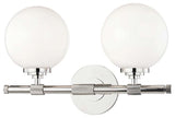 Bowery 2-Light Bath Bracket, Polished Nickel
