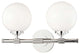 Bowery 2-Light Bath Bracket, Polished Nickel