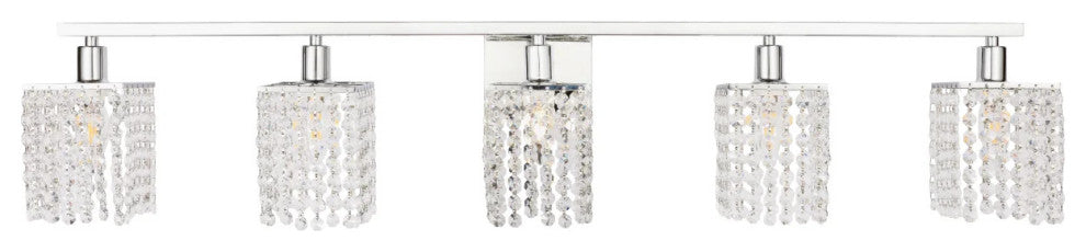 Elegant Lighting LD7014 Phineas 5 Light 42"W Bathroom Vanity - Chrome