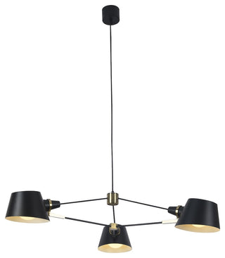 Minimalist Black and Gold Chandelier
