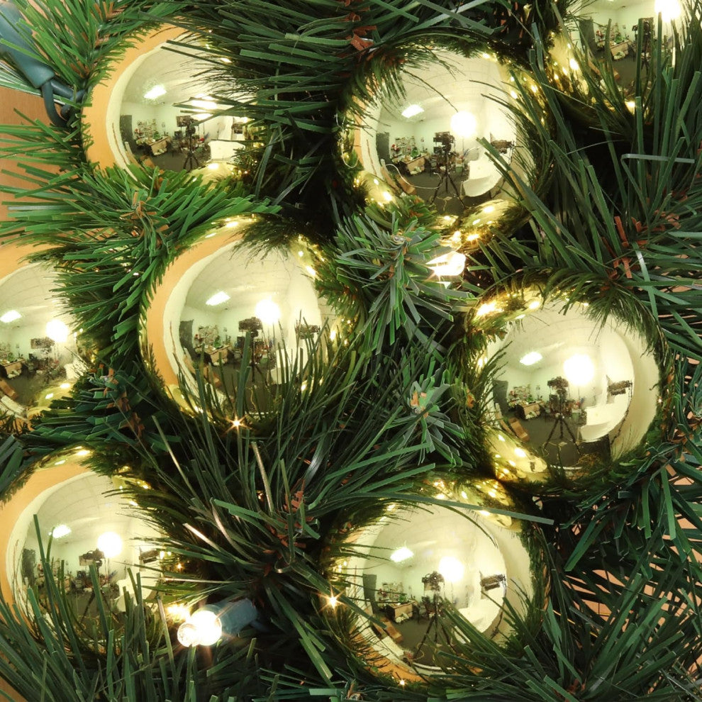 Gold Glass Ball Hanging Ornament | 50MM | (Set of 12)