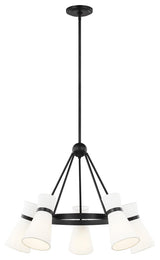 Clark Five Light Chandelier, Midnight Black