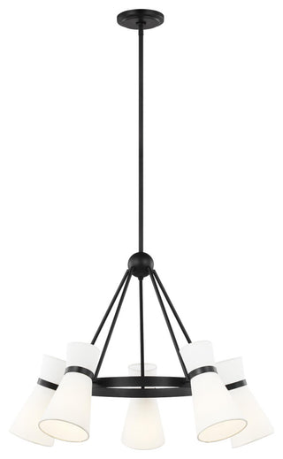 Clark Five Light Chandelier, Midnight Black