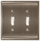Amerock 2 Toggle Wall Plate, Satin Nickel