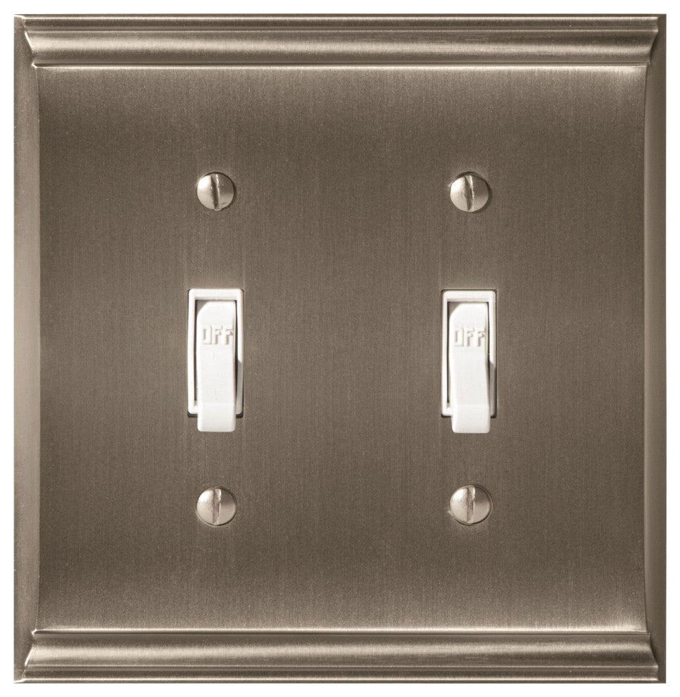 Amerock 2 Toggle Wall Plate, Satin Nickel