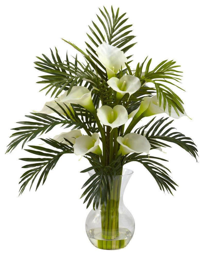Calla Lily and Palm Combo, Cream