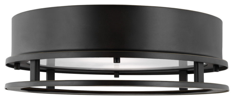 Union LED Outdoor Flush Mount, Antique Bronze