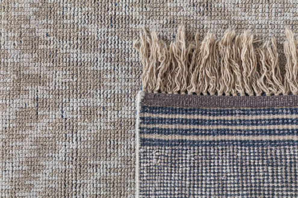 NuStory Sunrise Hand Knotted Geometric Area Rug in Beige, 7'6x9'6