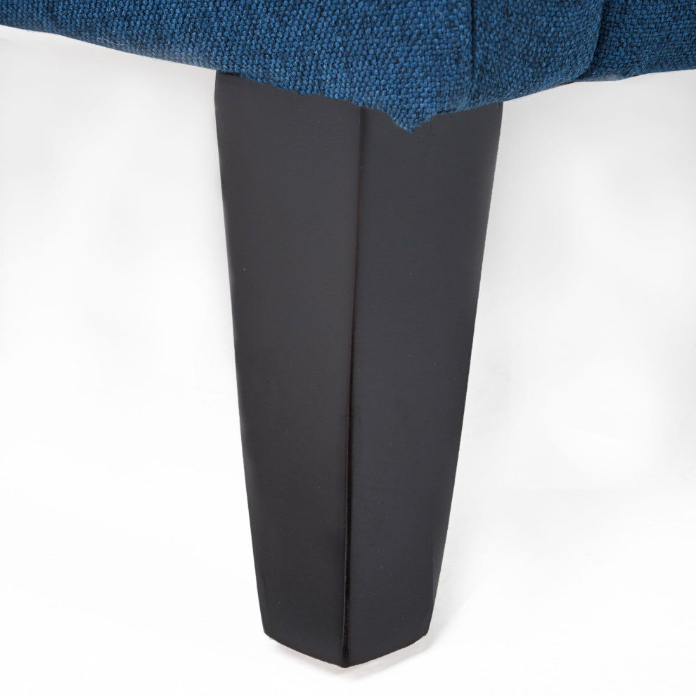GDF Studio Ezra Classic Fabric Club Chair, Navy Blue