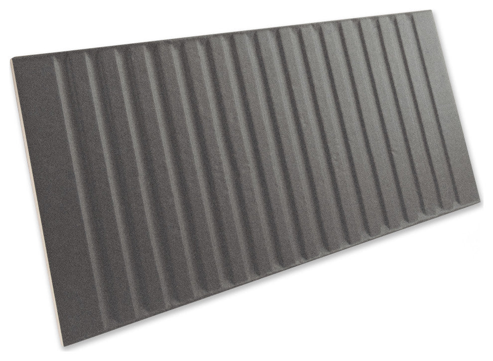 Kings Loft Black Fluted Ceramic Wall Tile