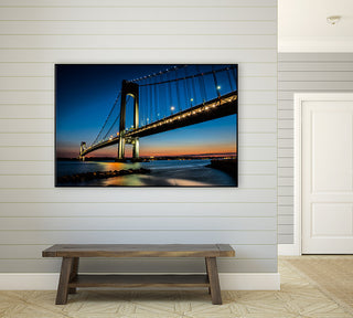 "Verrazano Bridge" Art block Framed Canvas, 40"x30"