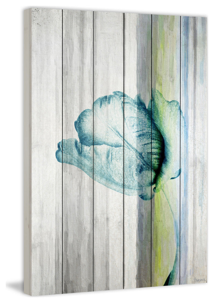 "Water Flower" UV Ink Print on White Wood, 30"x45"