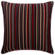 Decorative Striped Red Jacquard Silk 14"x14" Pillow Cover, Striped Right