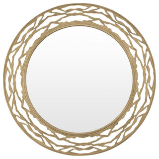 Kato 33-in Round Mirror - Havana Gold