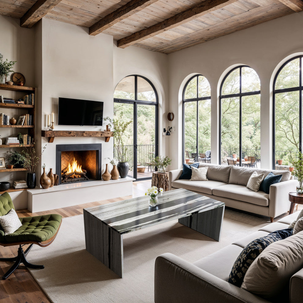 Vernazza Marble Coffee Table, Panda