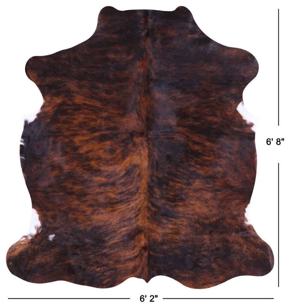 Organic Natural Hair-On Cowhide Area Rug 6' 8" X 6' 2" C1596