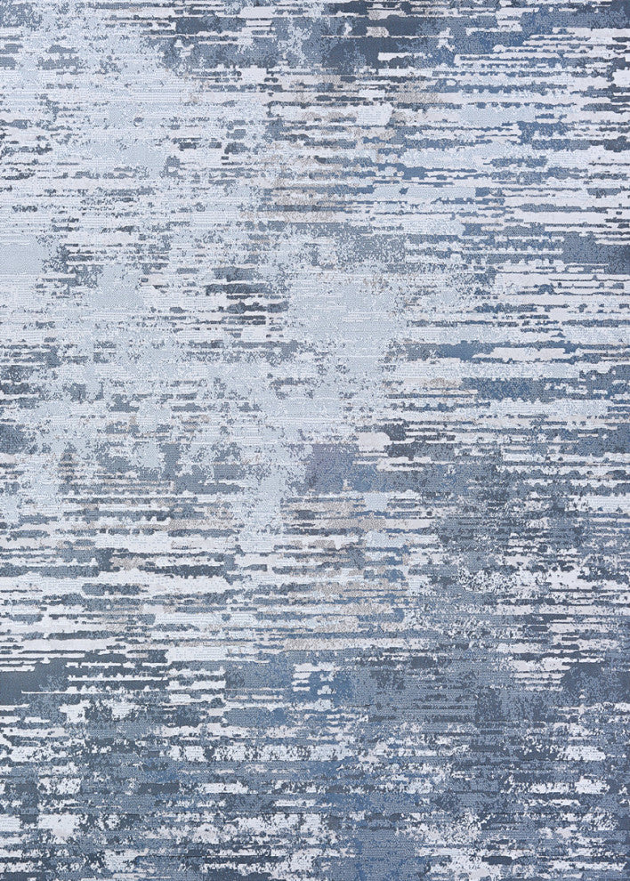 Couristan Serenity Cryptic 5145/0515 Outdoor Rug, Grey/Opal, 6'6"x9'6"