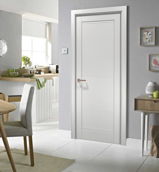 Slab Barn Door Panel 32 x 84 | Quadro 4111 White Ash | Pocket Closet